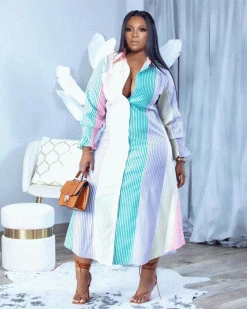 雅丽达 WEEKEND PIN STRIPES DRESS