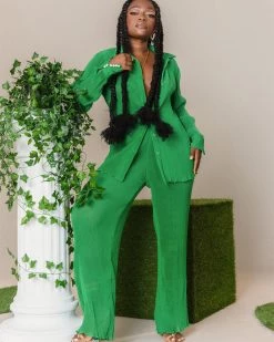 怡梦 New In MAYAN PEARLISED PLISSE SET