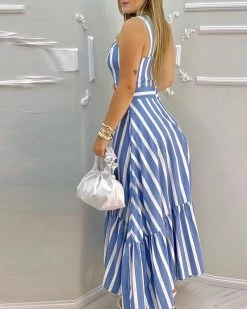 Divanewlook CHECKERBOARD STRIPE DRESS