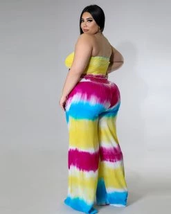 Divanewlook New In TIE DYED PANTS SET