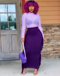 伊登 FRINGED MAXI SKIRT SET