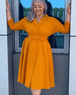 艾特尔 New In SHANDA CINCHED WAIST SHIRT DRESS