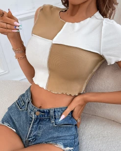 Divanewlook Color Block T-shirt