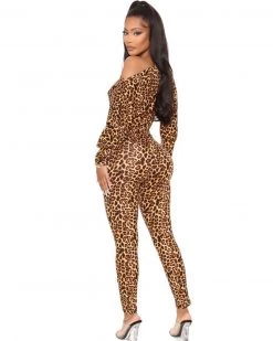 Divanewlook New In Alice Leopard Jumpsuit