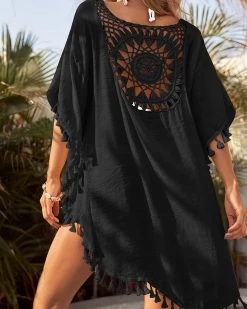 格尔 Tassel Hem Cover Up New In