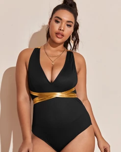 Divanewlook Criss Cross Back Bikini Swimsuit New In