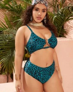凯乐 New In Oversized Leopard Swimsuit
