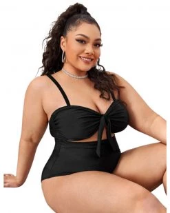 凯乐 Black Hollow One Piece Swimsuit New In