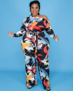 辉煌 Dolly Off Shoulder Jumpsuit