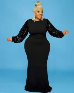 Divanewlook New In Runway Sequin MAXI Gown