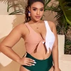 Divanewlook Two Piece Color Block Bathing Suit