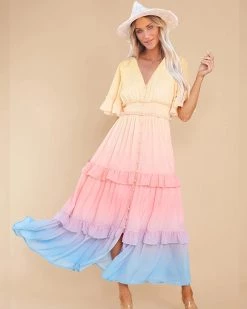 Divanewlook GRADIENT ELEGANT DRESS