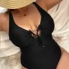 Divanewlook SOLID COLOR BANDAGE SWIMSUIT
