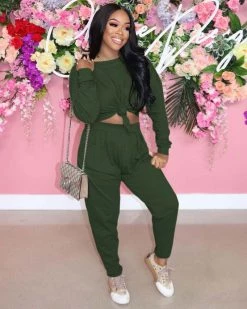 安贝祺 New In Solid Color Pants Set