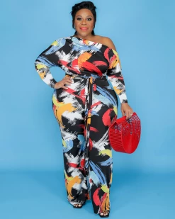 辉煌 Dolly Off Shoulder Jumpsuit