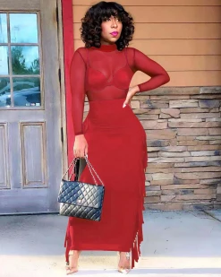 伊登 FRINGED MAXI SKIRT SET