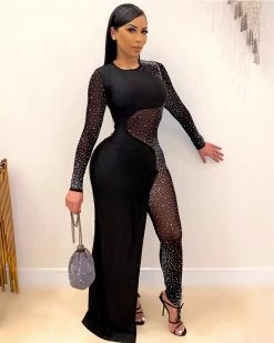 纯雅 New In Curvy Glitter Jumpsuit