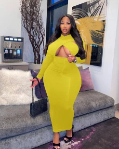 青檬 CRISSCROSS Maxi DRESS