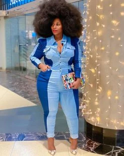 Divanewlook CEASE THE NIGHT DENIM JUMPSUIT