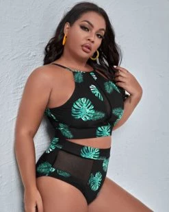 Divanewlook BANANA LEAF GAUZE SWIMSUIT New In