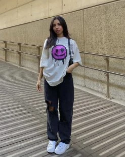 Divanewlook SPRAY PAINTED SMILING TOP New In