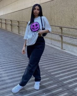 Divanewlook SPRAY PAINTED SMILING TOP New In