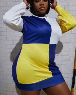 艾米莱 COLOR BLOCK STITCHING DRESS