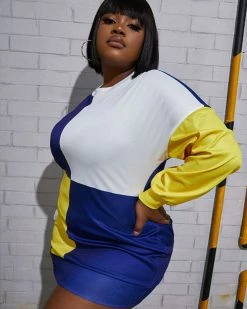 艾米莱 COLOR BLOCK STITCHING DRESS