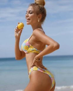 辉驰 Bikinx Floral Print High Cut Bikini Swimsuit