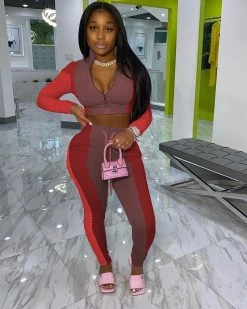 维安 New In Multi-color Patchwork Pants Set 13 维安 New In Multi-color Patchwork Pants Set