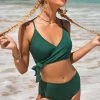 Four Persons Powers Rib Knot High Waisted Bikini Swimsuit New In