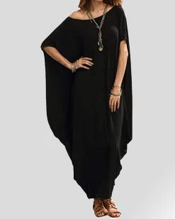 倾薇雨 Batwing Maxi Dress New In