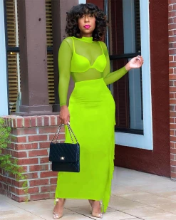 伊登 FRINGED MAXI SKIRT SET