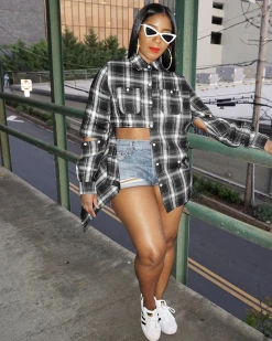 众思创 Sale Plaid Swag