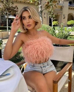 Divanewlook FLUFFY FEATHER TUBE TOP