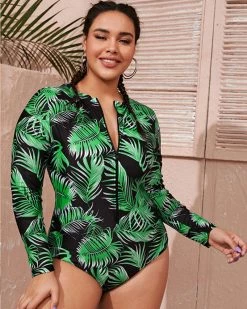 Divanewlook LONG SLEEVED ONE-PIECE SWIMSUIT