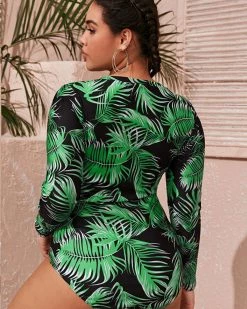 Divanewlook LONG SLEEVED ONE-PIECE SWIMSUIT