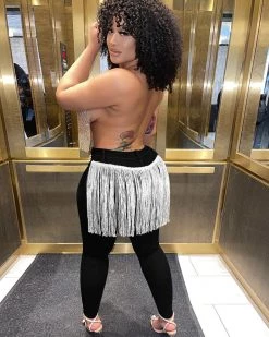 Divanewlook HIGH WAIST TASSEL JEANS New In