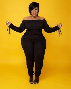 Divanewlook New In Ruche On Drawstring Catsuit