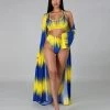 Divanewlook COLOR MATCHING THREE PIECE SET SWIMSUIT