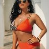 Divanewlook ASYMMETRIC LEOPARD PRINT SWIMSUIT