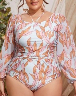 Divanewlook New In MAPE LEAVES SWIMSUIT