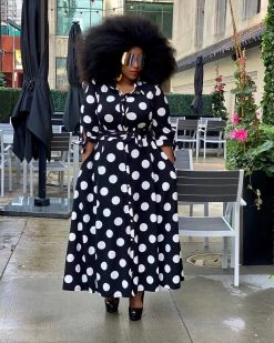 爱维恩 POLKA DOT FLARE DRESS