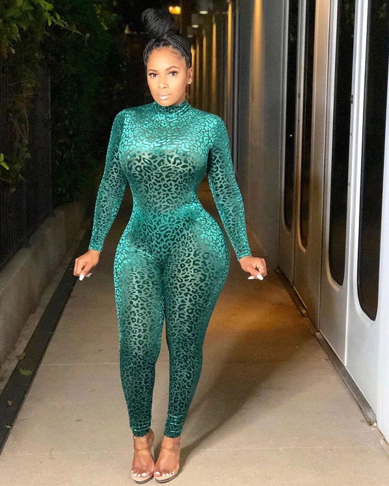 艾子依 New In Flannel Leopard Jumpsuit 3 艾子依 New In Flannel Leopard Jumpsuit