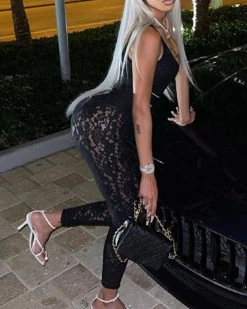 Divanewlook Slim Lace Jumpsuit