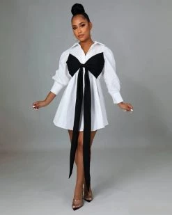 Divanewlook Bella Bow Blouse/Dress New In