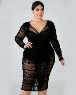 诺雅莎 Sheer Bodycon Dress