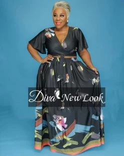 Divanewlook Brush Stroke Skirt Set Sale