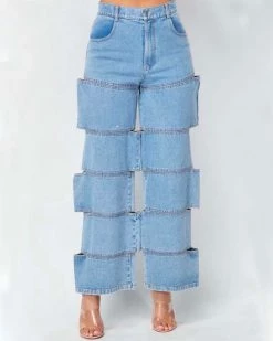 Divanewlook Bucket Denim Jeans New In