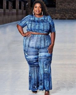 迪芙 New In I DREAM OF DENIM BELL BOTTOMS SET